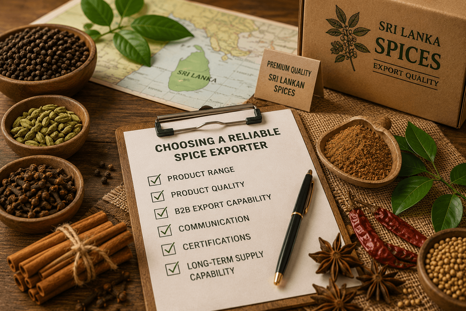 Sri Lankan spice product range for export buyers