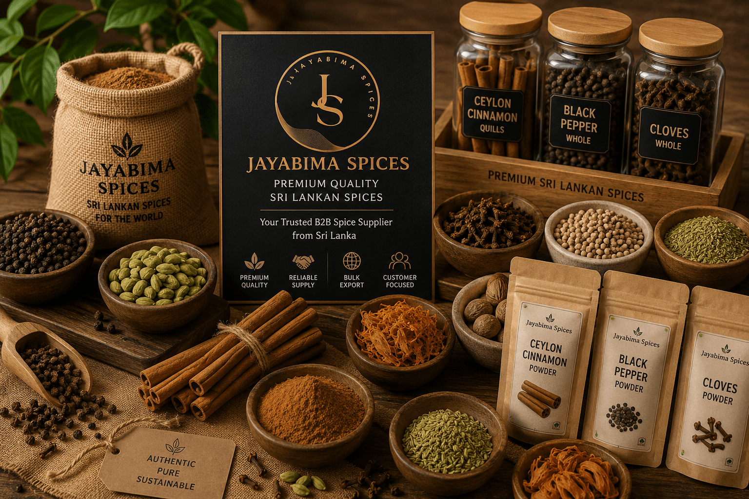 Sri Lankan spices prepared for B2B export